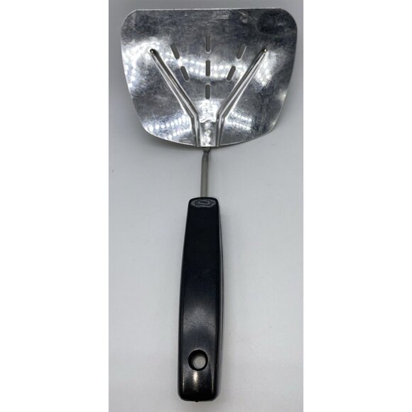 Foley Stainless Steel Wide Curved Slotted Spatula Turner Flipper Stainless USA - Picture 1 of 10